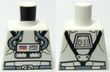 Torso SW Clone Pilot with Sand Blue Hoses and Belt, Black Straps Pattern