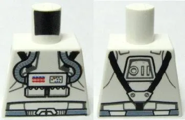 Torso SW Clone Pilot with Sand Blue Hoses and Belt, Black Straps Pattern