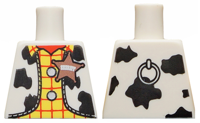 Torso Western Outfit Male with Sheriff Star Pattern