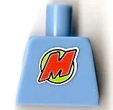 Torso with Orange Capital Letter M over Lime Circle Pattern (LEGO Club Max)