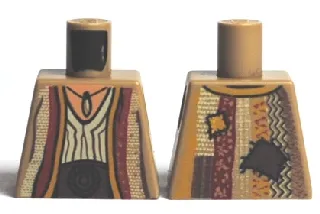 Torso Arabian Robe with Pendant and Patches Pattern