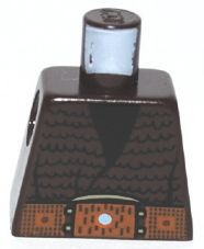 Torso Hassansin Leader (Zolm), Vest with Black V-Neck and Woolen Pattern with Wide Belt