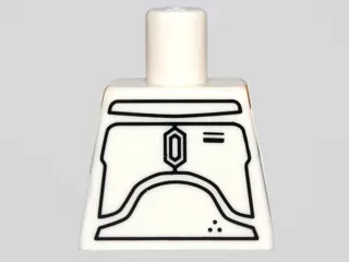 Torso SW Mandalorian Armor Plates Pattern (White Boba Fett Concept Design)