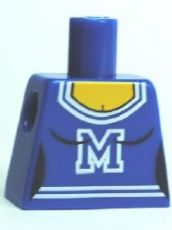 Torso Scoop Neck Female with White 'M' Pattern