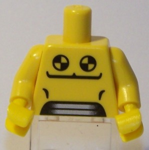 Torso Vent Panels and Black and Yellow Circles Pattern / Yellow Arms / Yellow Hands