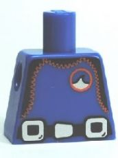 Torso City Diver, Black Wetsuit with Orange Stitching and Weight Belt Pattern