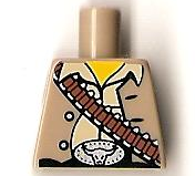 Torso Cowboy, Dark Tan Vest, Tan Shirt, Bandolier and Silver Buckle Pattern