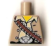 Torso Cowboy, Dark Tan Vest, Tan Shirt, Bandolier and Silver Buckle Pattern