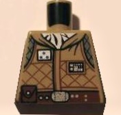 Torso SW Hoth Rebel Jacket with White Scarf and Reddish Brown Belt Pattern