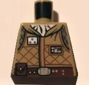 Torso SW Hoth Rebel Jacket with White Scarf and Reddish Brown Belt Pattern