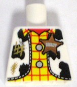 Torso Western Outfit Male with Sheriff Star and Dirt Stains Pattern