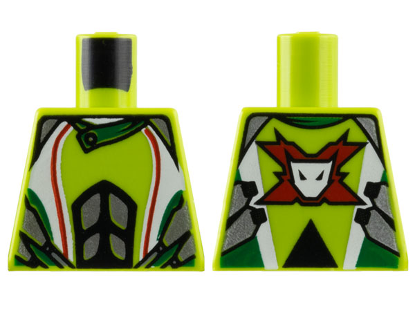 Torso World Racers - White and Silver Jacket with Team Extreme Logo on Back Pattern