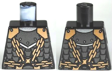 Torso Castle Kingdoms Scale Mail, Copper Shoulder Armor and Chains Front and Back Pattern