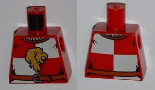 Torso Castle Kingdoms Lion Head Quarters with Belt Front and Back Pattern