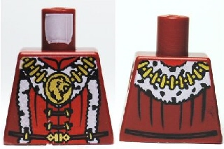 Torso Castle Kingdoms Lion Head Medallion and Fur Trim Pattern