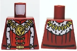 Torso Castle Kingdoms Lion Head Medallion and Fur Trim Pattern