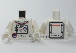 Torso Shuttle Adventure Logo and Equipment with 'AEJ-S81' Front and Back Pattern / White Arms / White Hands