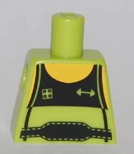 Torso Tank Top with Black Front and Weight Lifter's Belt Pattern