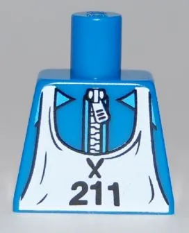 Torso White Zipper and Ski Bib with '211' Pattern