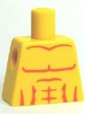 Torso Bare Chest with Muscles Outline Pattern