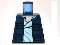Torso SW Open Jacket with Pockets and White Shirt Pattern (Han Solo)