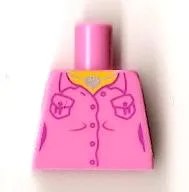 Torso Female Shirt, Heart Necklace Pattern
