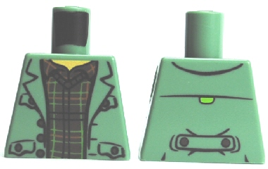 Torso Harry Potter Arthur Weasley Open Jacket over Brown Shirt Pattern