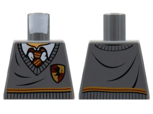 Torso Harry Potter Sweater and Tie Gryffindor Stripe and Shield Pattern