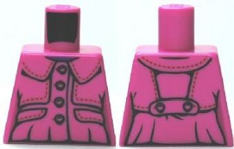 Torso Harry Potter Jacket Fitted with 4 Buttons on Front, 2 Buttons on Back Pattern