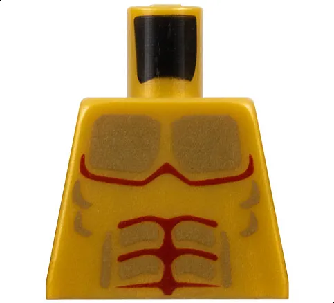 Torso Atlantis Armor with Gold Plated Muscles Outline Pattern