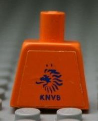 Torso Soccer Dutch National Player, KNVB Logo Sticker Front, Black/White Number Sticker Back Pattern (specify number in listing)