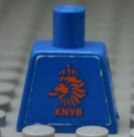 Torso Soccer Dutch Goalie, KNVB Logo Sticker Front, White Number Sticker Back Pattern (specify number in listing)