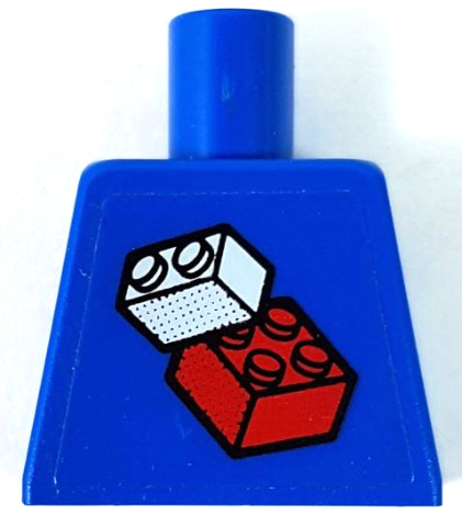 Torso Soccer World Team Player, Bricks Logo Sticker Front, White/Black Number Sticker Back Pattern (specify number in listing)