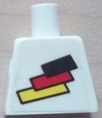 Torso Soccer German National Player, German Flag Sticker Front, Black Number Sticker Back Pattern (specify number in listing)