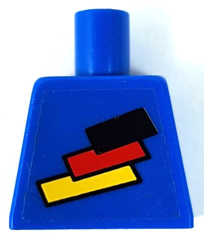 Torso Soccer German Goalie, German Flag Sticker Front, White Number Sticker Back Pattern (specify number in listing)