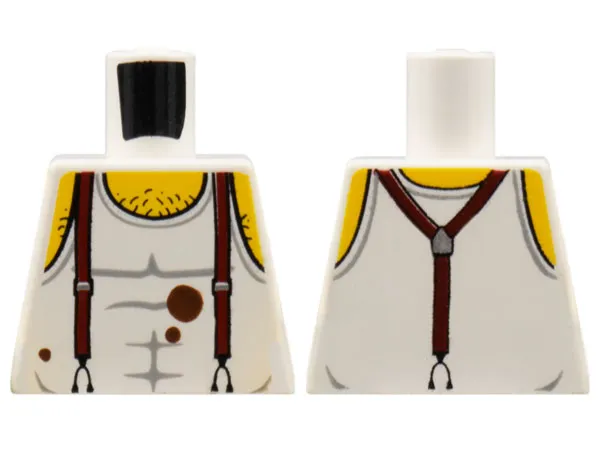 Torso Pharaoh's Quest Tank Top with Suspenders, Mud and Hairy Chest Pattern