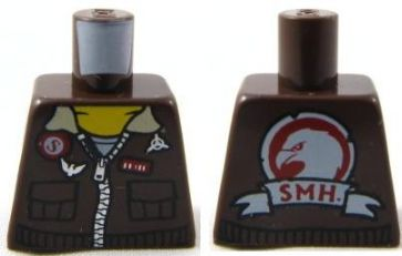 Torso Pharaoh's Quest Aviator Jacket with Eagle and 'SMH' Pattern on Back