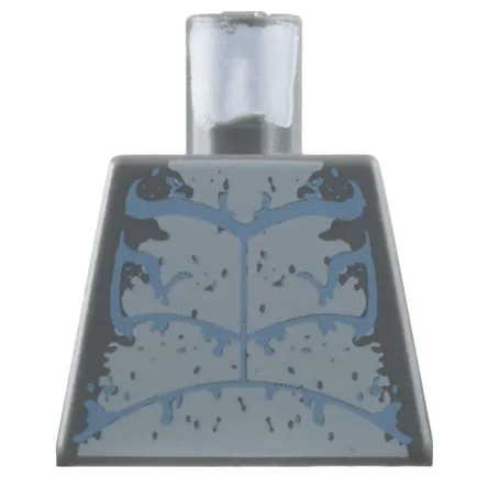 Torso Atlantis with Sand Blue Muscles Outline on Light Bluish Gray Background Pattern