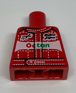 Torso Octan Racing Suit with White Stitching and 'N. Groves' Pattern