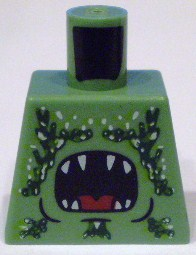 Torso Atlantis Barracuda with Open Mouth and Seaweed Pattern