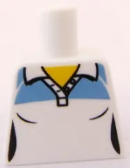 Torso Female Tennis Shirt with Medium Blue Shoulders Pattern
