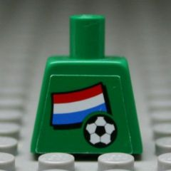 Torso Soccer Dutch Goalie, Dutch Flag Sticker Front, White Number Sticker Back Pattern (specify number in listing)