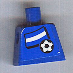 Torso Soccer Blue/White Team, Argentinian Flag Sticker Front, Black Number Sticker Back Pattern (specify number in listing)