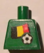 Torso Soccer Belgian Goalie, Belgian Flag Sticker Front, White Number Sticker Back Pattern (specify number in listing)