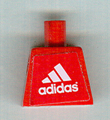 Torso Soccer Red/White Team, Adidas Sticker Front, Black Number Sticker Back Pattern (specify number in listing)