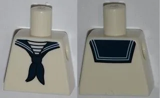 Torso Sailor Uniform with Dark Blue Neckerchief Scarf Pattern