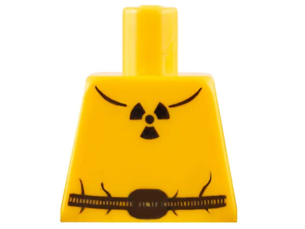 Torso Safety Suit with Black Belt and Radioactivity Warning Pattern