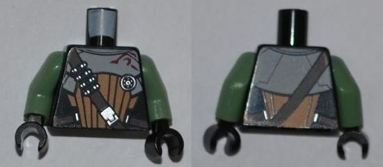 Torso SW Armor, Strap with Ammo, Red Symbol, Round Badge Pattern (Embo) / Sand Green Arms / Black Hands