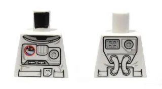 Torso City Spacesuit with Space Logo and Equipment Pattern Front, Tubes Pattern Back