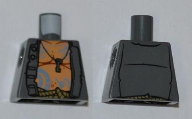 Torso PotC Vest Open over Chest with Tattoos and Key Pattern